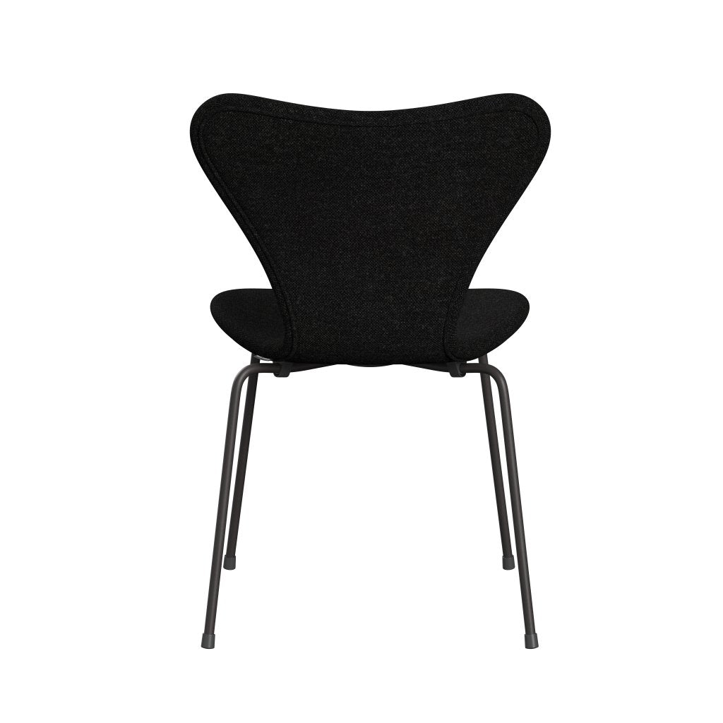 Fritz Hansen 3107 Silla tapicería completa, grafito cálido/carbón Hallingdal