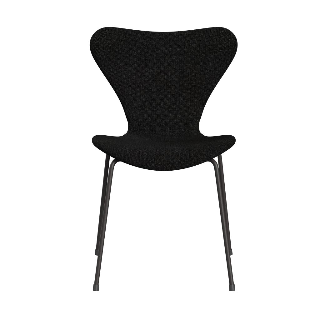 Fritz Hansen 3107 chaise complète complète, graphite chaud / charbon de bois Hallingdal