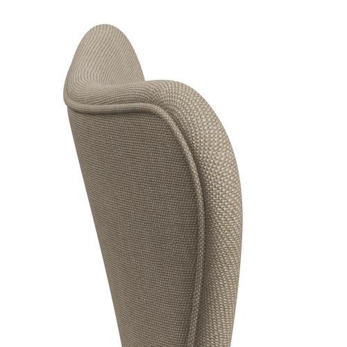 Fritz Hansen 3107 Stol Fuld polstring, varm grafit/Hallingdal -sand