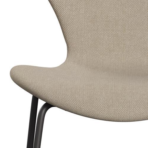 Fritz Hansen 3107 chaise complète complète, graphite chaud / sable Hallingdal