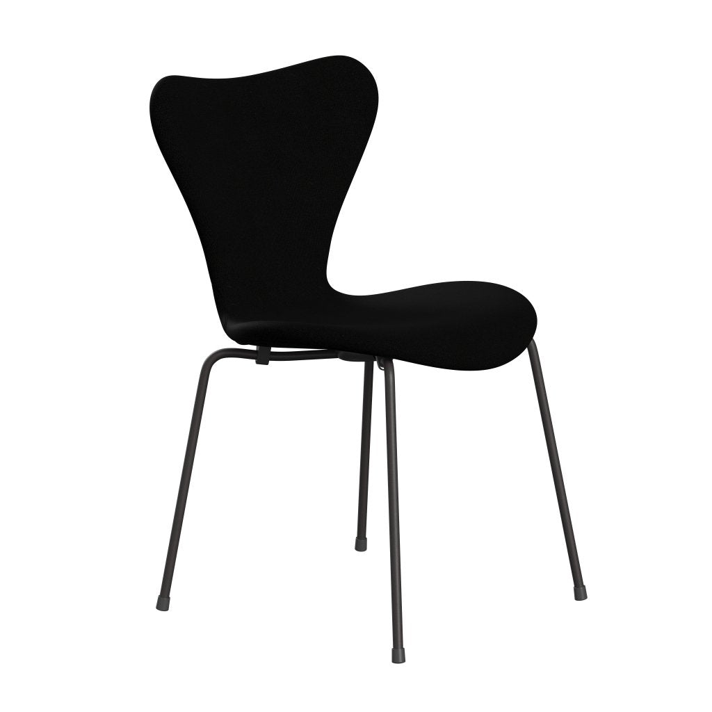 Fritz Hansen 3107 chaise complète complète, graphite chaud / Hallingdal noir