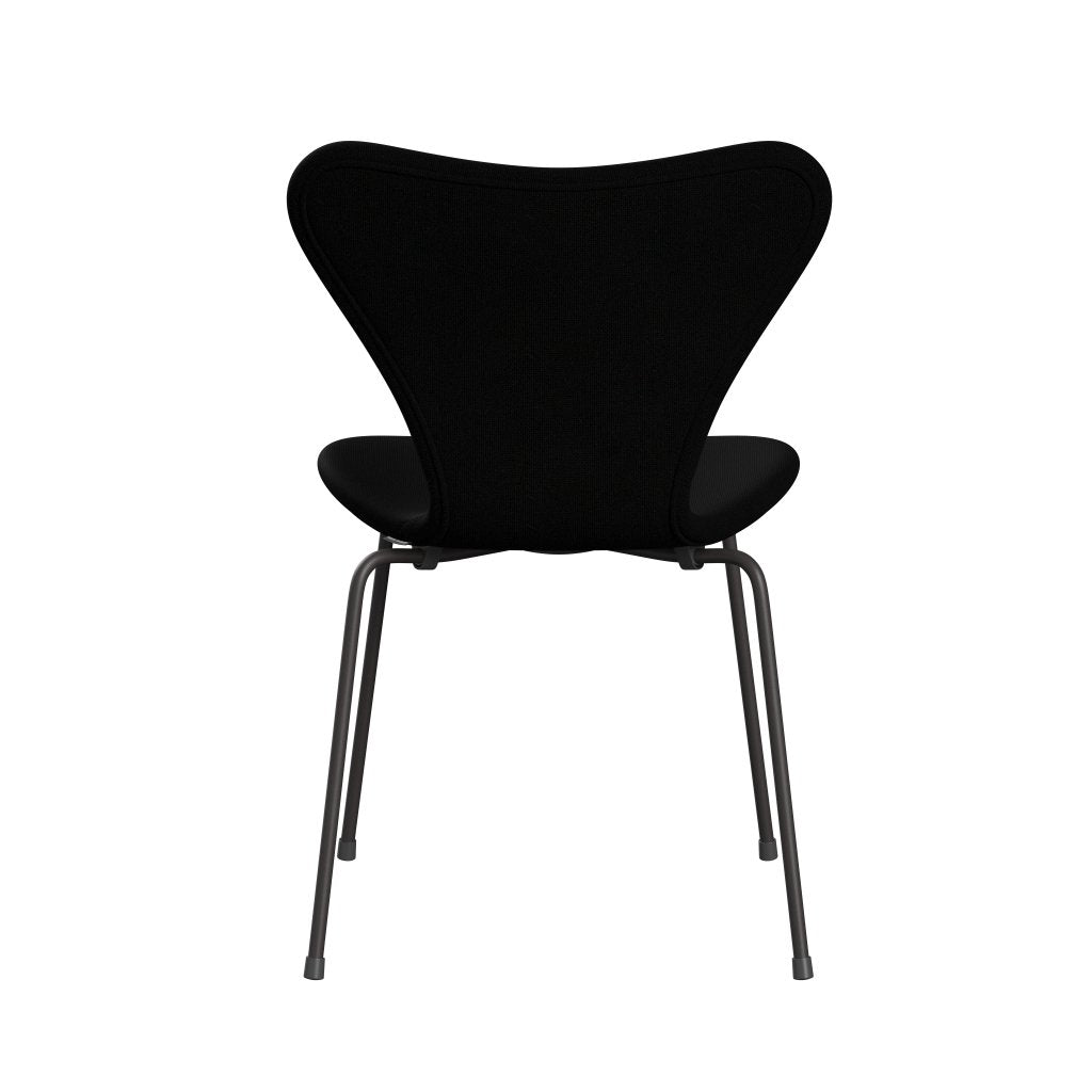 Fritz Hansen 3107 Silla tapicería completa, grafito cálido/Hallingdal Negro