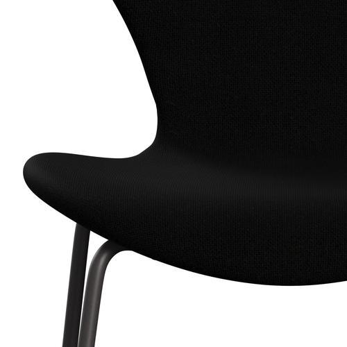 Fritz Hansen 3107 chaise complète complète, graphite chaud / Hallingdal noir