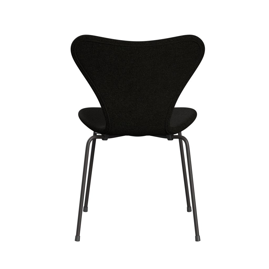 Fritz Hansen 3107 chaise complète complète, graphite chaud / hallingdal noir / gris (hal173)