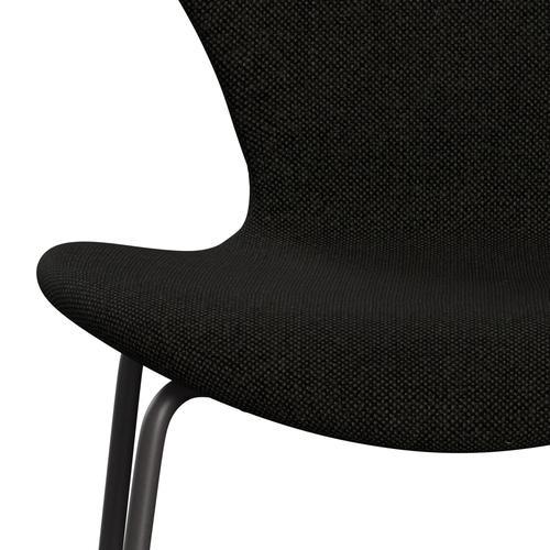 Fritz Hansen 3107 chaise complète complète, graphite chaud / hallingdal noir / gris (hal173)