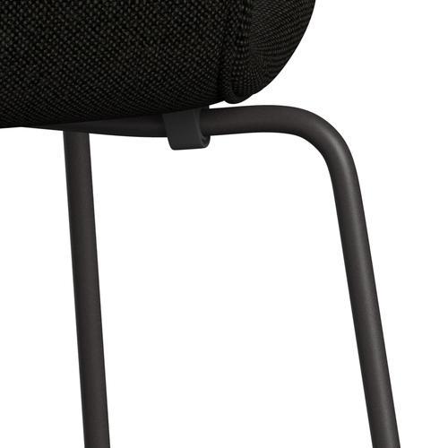 Fritz Hansen 3107 chaise complète complète, graphite chaud / hallingdal noir / gris (hal173)