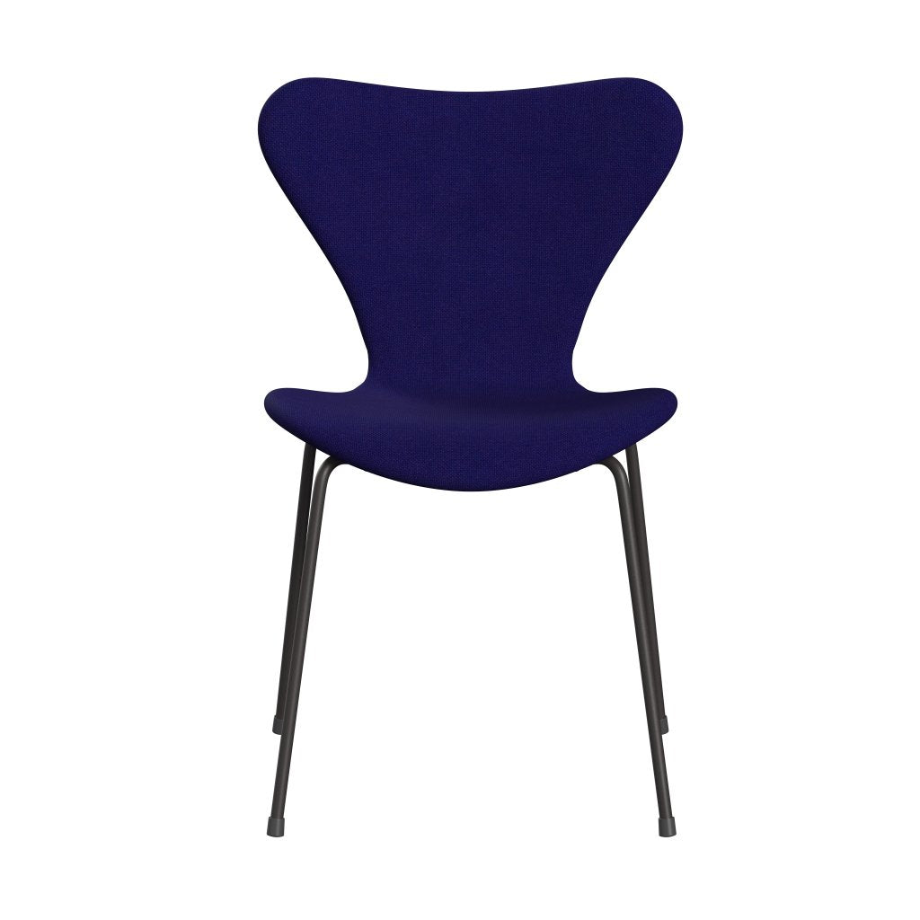 Fritz Hansen 3107 chaise complète complète, graphite chaud / Hallingdal Violet sombre