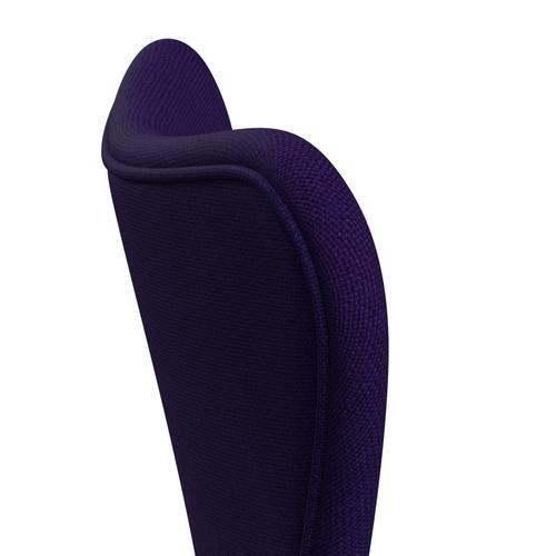 Fritz Hansen 3107 chaise complète complète, graphite chaud / violet Hallingdal