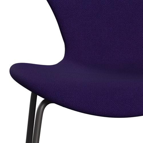 Fritz Hansen 3107 stoel Volledige bekleding, warme grafiet/Hallingdal Violet