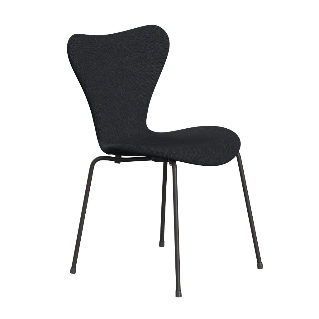 Fritz Hansen 3107 Stuhl Vollpolsterung, Warm Graphite/Hallingdal Violet/Green