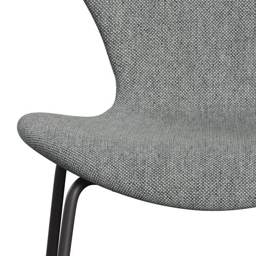 Fritz Hansen 3107 stoel Volledige bekleding, warme grafiet/Hallingdal White Gray