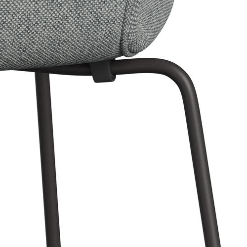 Fritz Hansen 3107 Stuhl Vollpolsterung, Warm Graphit/Hallingdal Weiß Grau