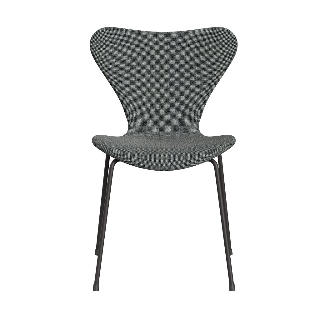 Fritz Hansen 3107 sedia piena tappezzeria, calda grafite/Hallingdal Bianco