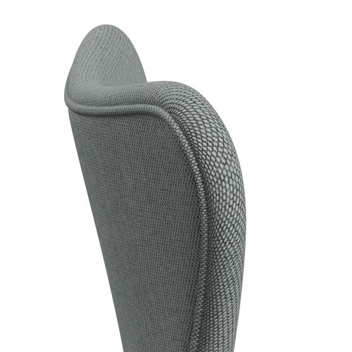 Fritz Hansen 3107 Chair Full Upholstery, Warm Graphite/Re Wool Pale Aqua