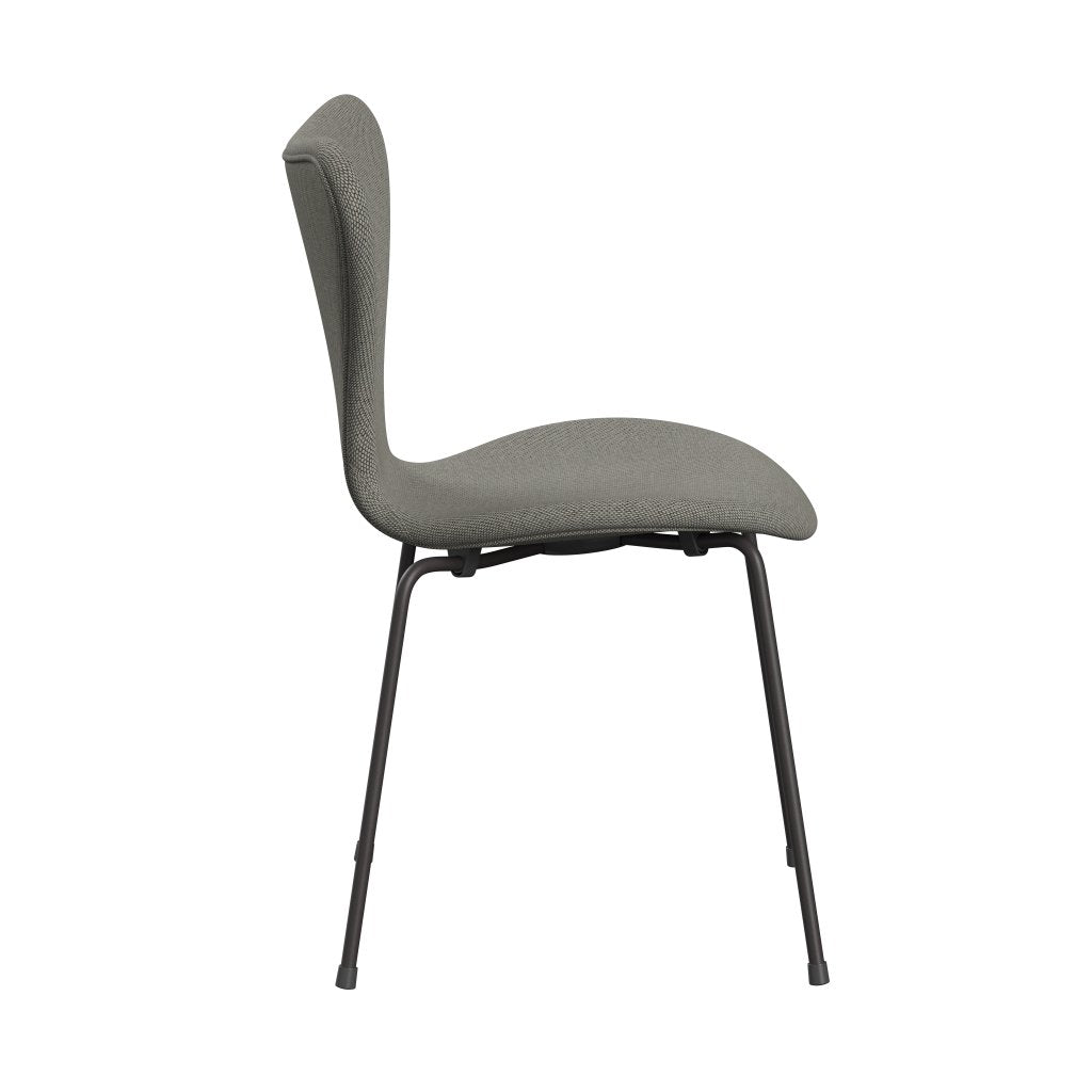 Fritz Hansen 3107 Chair Full Upholstery, Warm Graphite/Re Wool Grey White/Plain