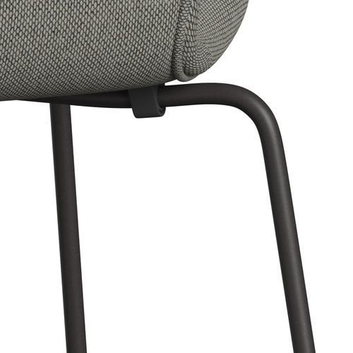 Fritz Hansen 3107 stoel Volledige bekleding, warm grafiet/re wolgrijs wit/vlak