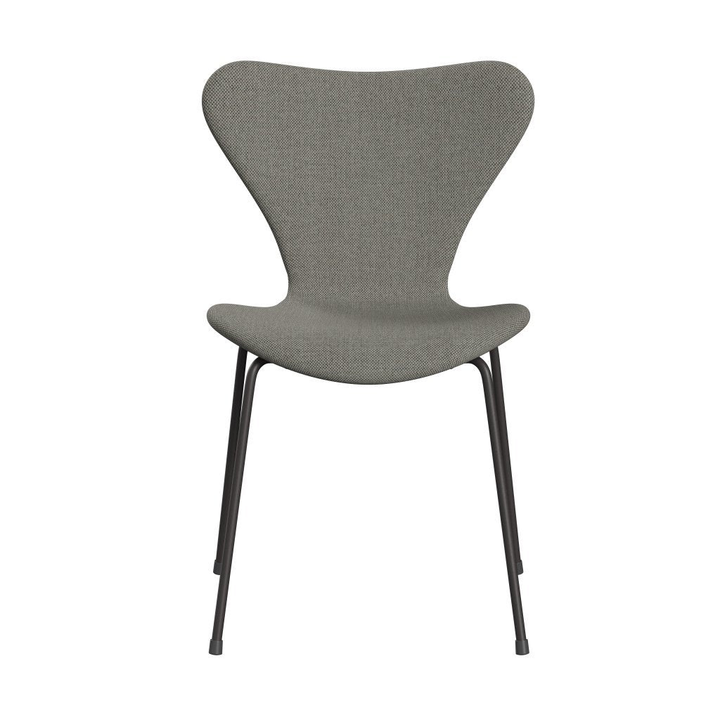 Fritz Hansen 3107 stoel Volledige bekleding, warm grafiet/re wolgrijs wit/vlak