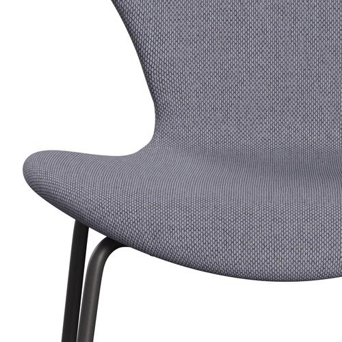 Fritz Hansen 3107 Silla tapicería completa, grafito cálido/RE lana lavanda/natural