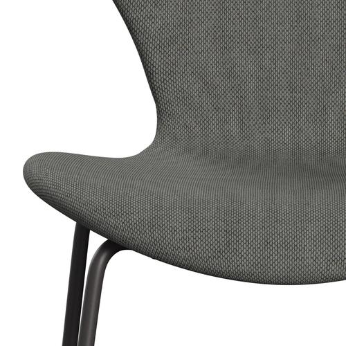 Fritz Hansen 3107 Stuhl Vollpolsterung, Warm Graphite/Re Wool Taupe/Natural