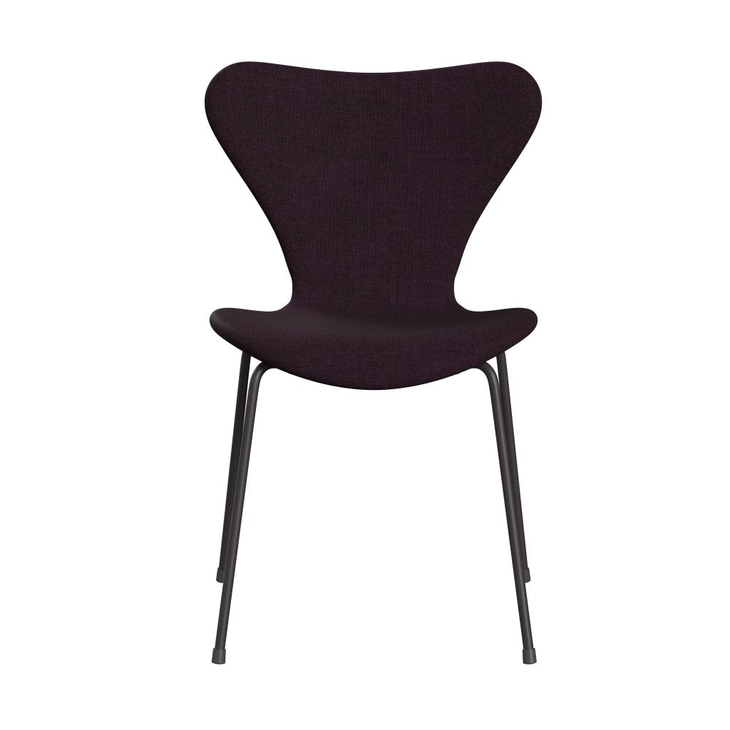 Fritz Hansen 3107 Stuhl Vollpolsterung, Warm Graphit/Remix Aubergine (Rem692)