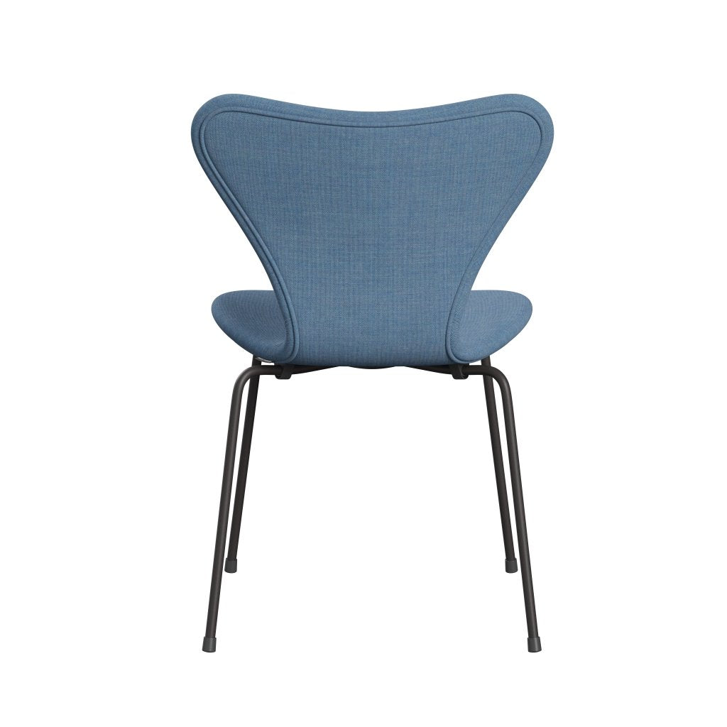 Fritz Hansen 3107 chaise complète complète, graphite chaud / remix bleu (REM816)