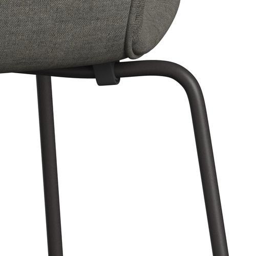 Fritz Hansen 3107 Silla tapicería completa, concreto de grafito/remezcla caliente