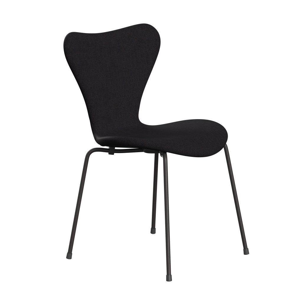 Fritz Hansen 3107 stoel Volledige bekleding, warme grafiet/remix donkerblauwe aubergine