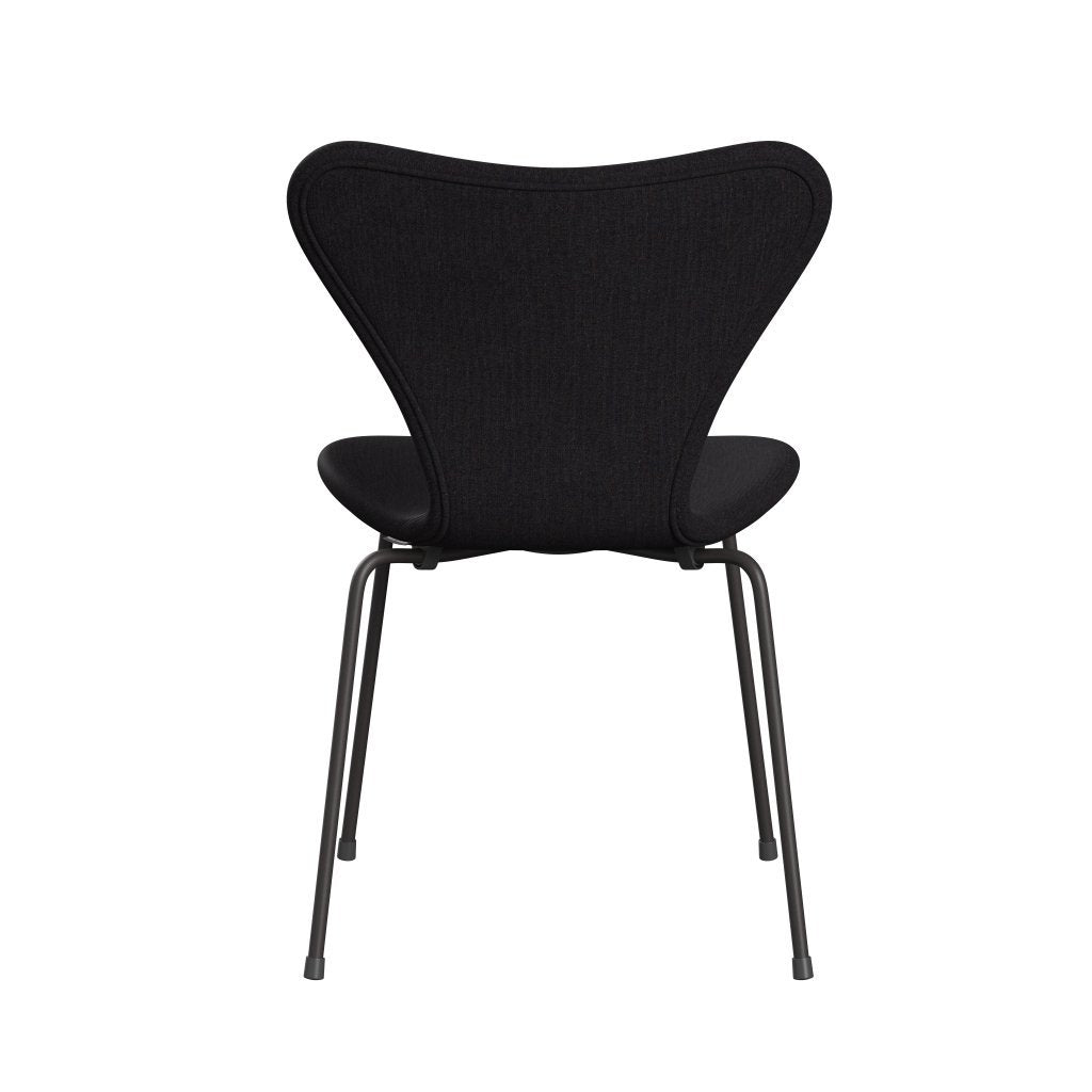 Fritz Hansen 3107 stoel Volledige bekleding, warme grafiet/remix donkerblauwe aubergine