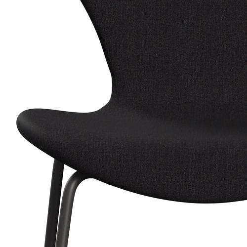 Fritz Hansen 3107 stoel Volledige bekleding, warme grafiet/remix donkerblauwe aubergine