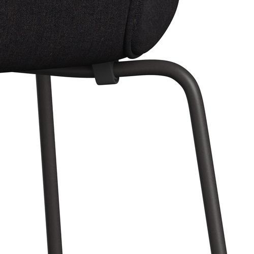 Fritz Hansen 3107 chaise complète complète, graphite chaud / remix au bleu foncé aubergine