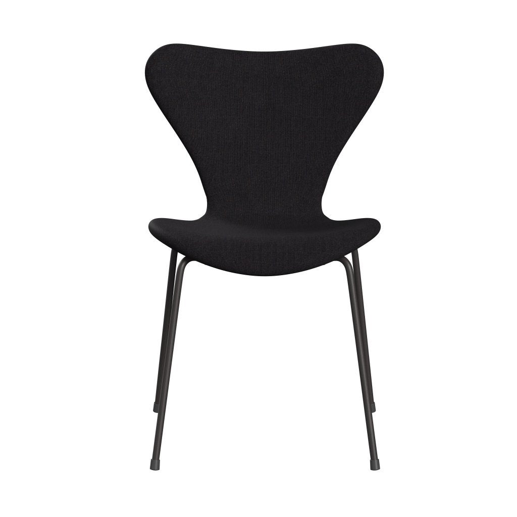 Fritz Hansen 3107 stoel Volledige bekleding, warme grafiet/remix donkerblauwe aubergine