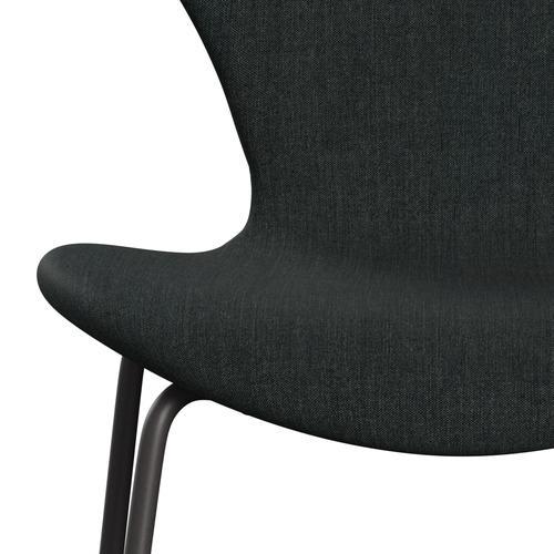 Fritz Hansen 3107 Silla tapicería completa, grafito cálido/remix gris azul oscuro gris