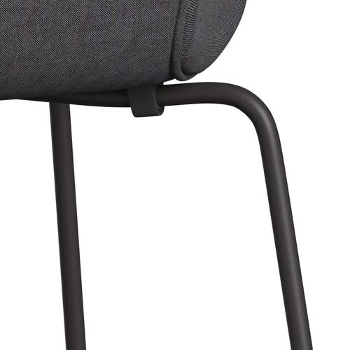 Fritz Hansen 3107 chaise complète complète, graphite chaud / remix gris foncé (REM266)