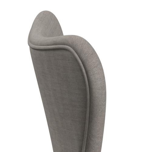 Fritz Hansen 3107 chaise complète complète, graphite chaud / gris remix (REM126)