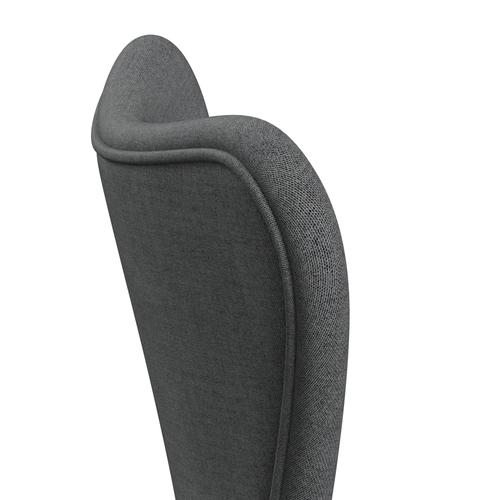 Fritz Hansen 3107 chaise complète complète, graphite chaud / gris remix (REM143)