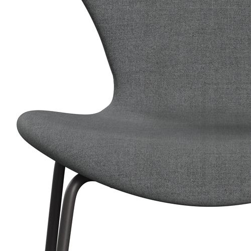 Fritz Hansen 3107 chaise complète complète, graphite chaud / gris remix (REM143)