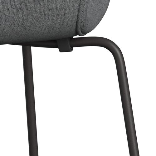 Fritz Hansen 3107 chaise complète complète, graphite chaud / gris remix (REM143)