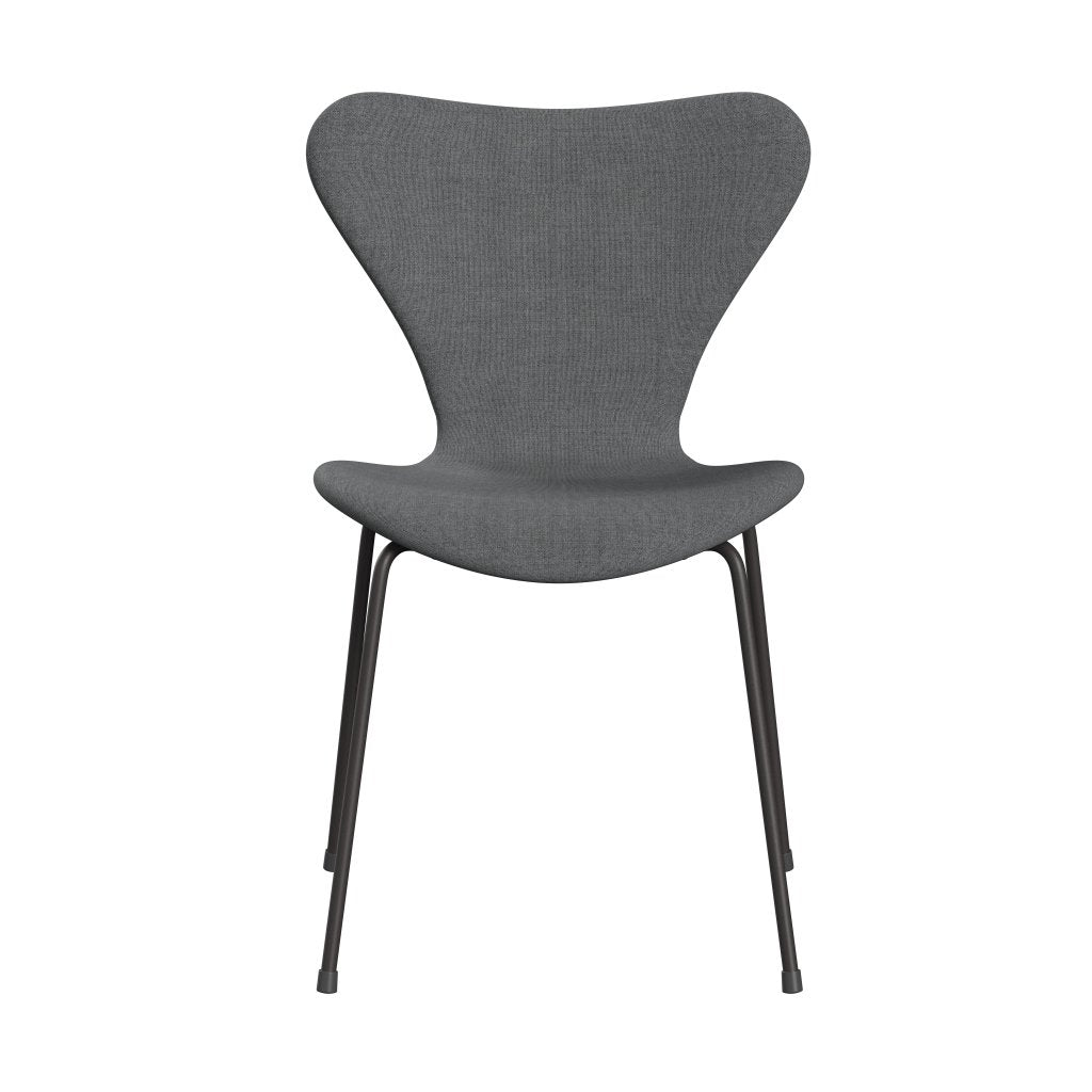 Fritz Hansen 3107 sedia piena tappezzeria, grafite calda/remix grigio (REM143)