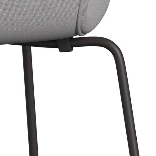 Fritz Hansen 3107 chaise complète complète, graphite chaud / remix gris / vert