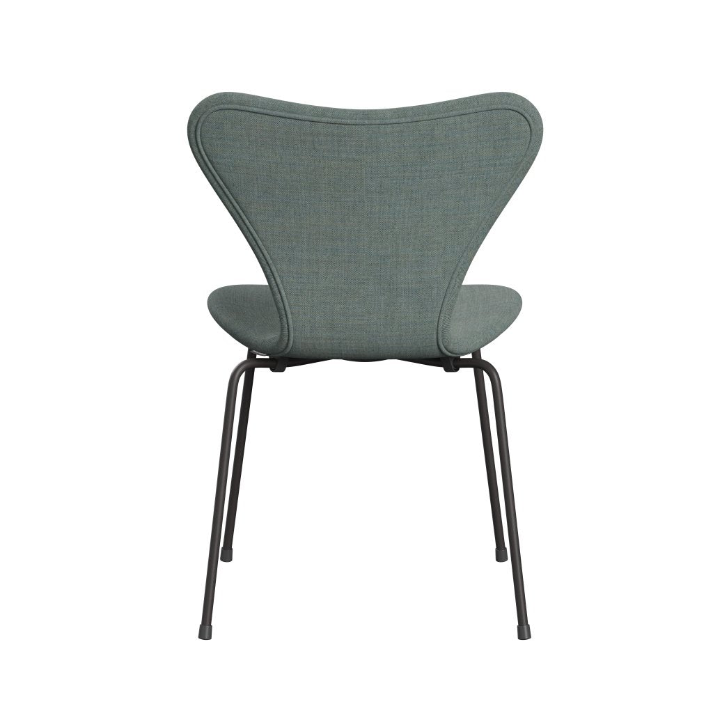 Fritz Hansen 3107 chaise complète complète, graphite chaud / remix vert / gris