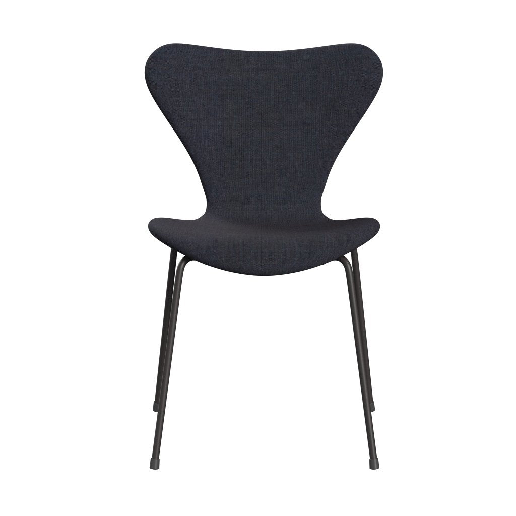 Fritz Hansen 3107 chaise complète complète, graphite chaud / remix denim bleu