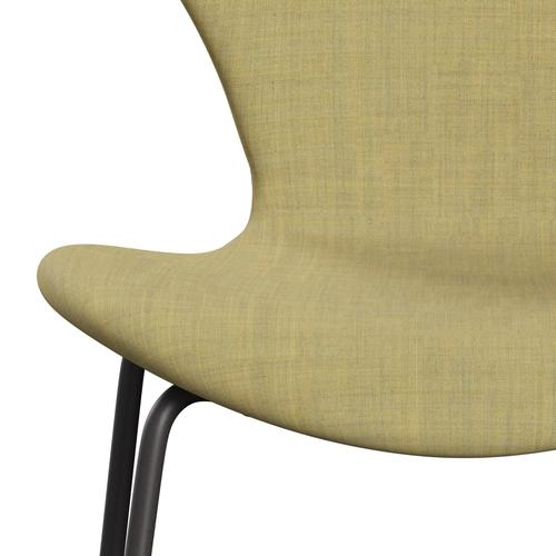 Fritz Hansen 3107 chaise complète complète, graphite chaud / remix Jaune de maïs