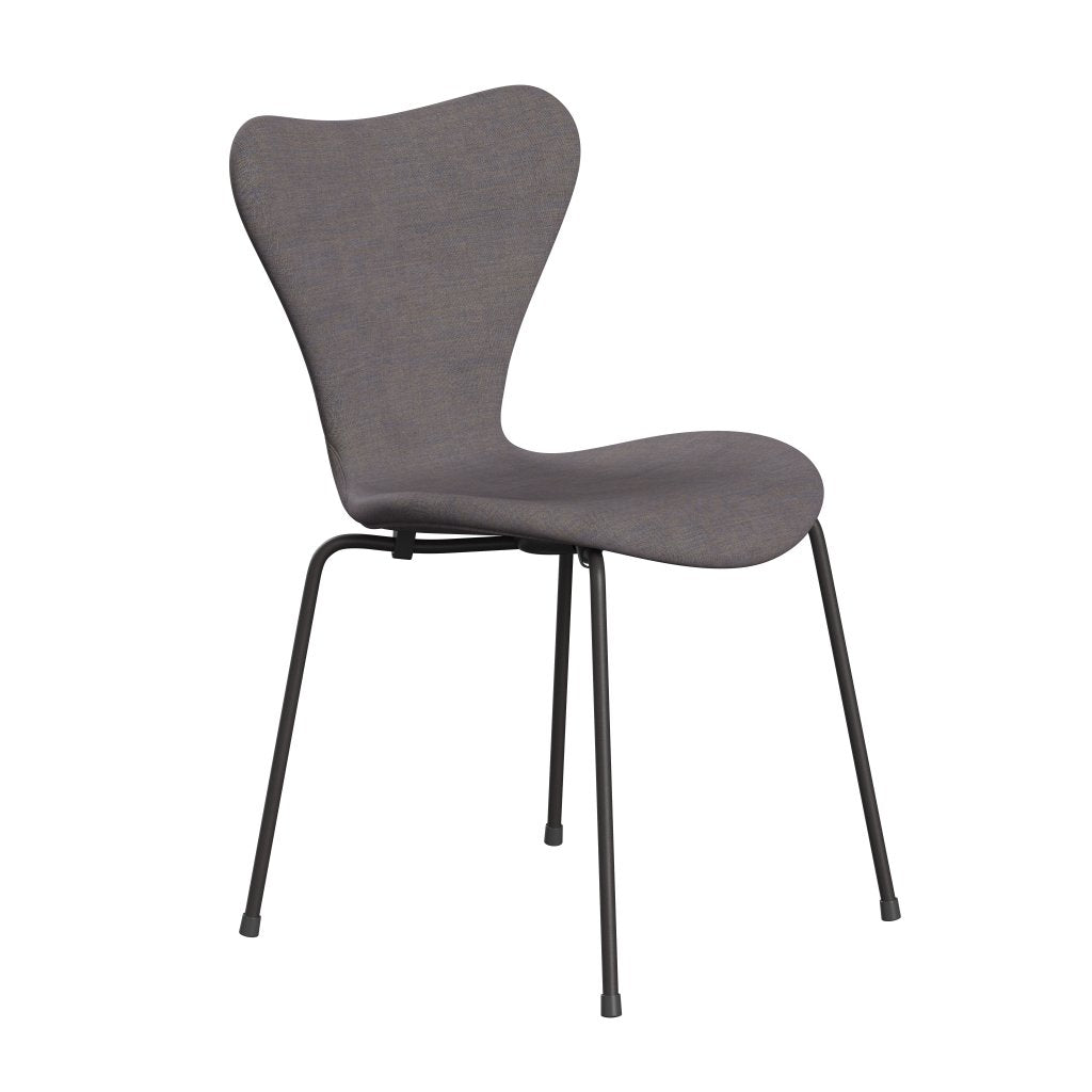 Fritz Hansen 3107 chaise complète complète, graphite chaud / remix rose bleu