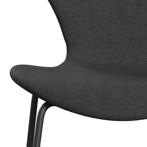 Fritz Hansen 3107 chaise complète complète, graphite chaud / ardoise remix