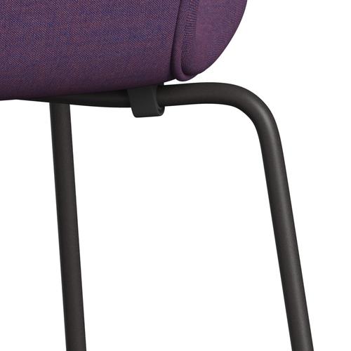 Fritz Hansen 3107 Silla tapicería completa, grafito cálido/remix violeta