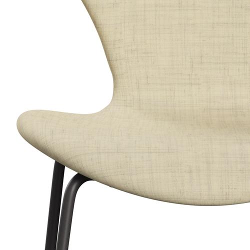 Fritz Hansen 3107 stol fuld polstring, varm grafit/remix uld hvid