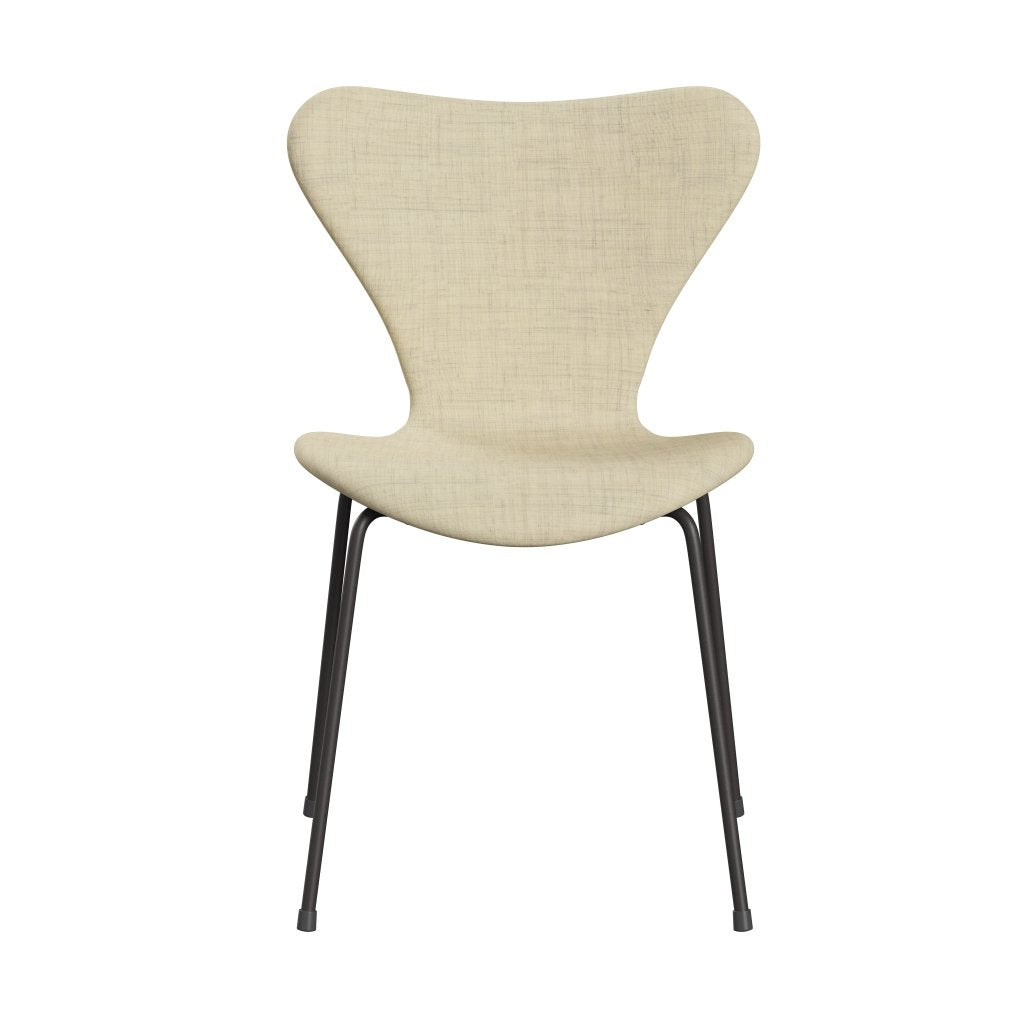 Fritz Hansen 3107 stol fuld polstring, varm grafit/remix uld hvid