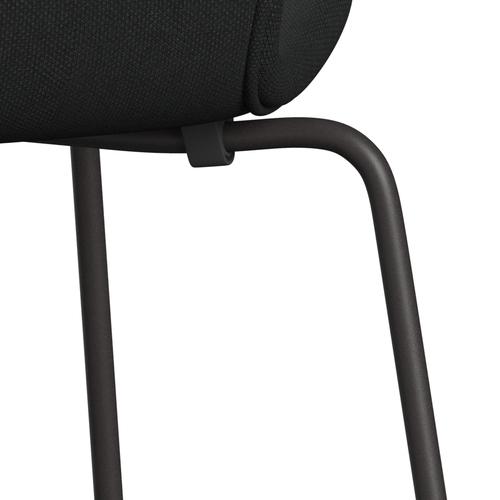 Fritz Hansen 3107 Silla tapicería completa, grafito cálido/bosque de acero marrón oscuro (STI380)