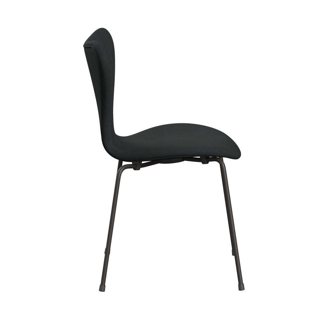 Fritz Hansen 3107 sedia piena tappezzeria, carbone caldo di grafite/taglio in acciaio