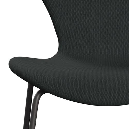 Fritz Hansen 3107 chaise complète complète, graphite chaud / charbon de bois Steelcut